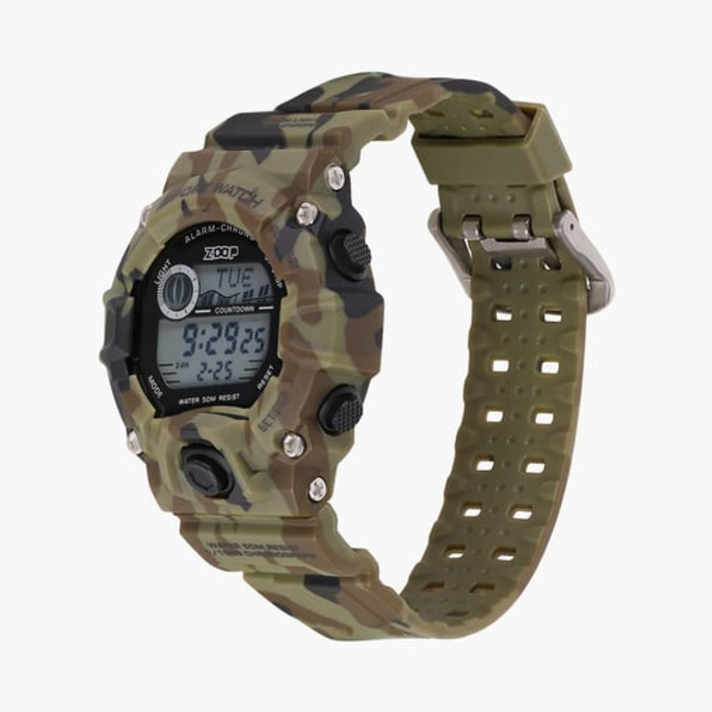 Zoop Digital Watch Digital Dial Military Camo Strap Boys Kids 16051PP04