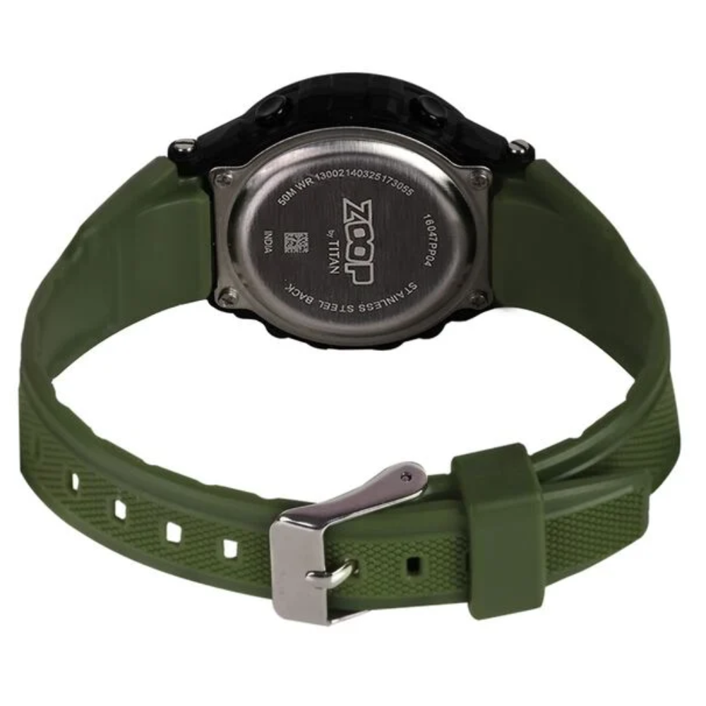 Zoop Digital Black Case Green Digital Dial Boys Kids Digital Watch 16047PP04
