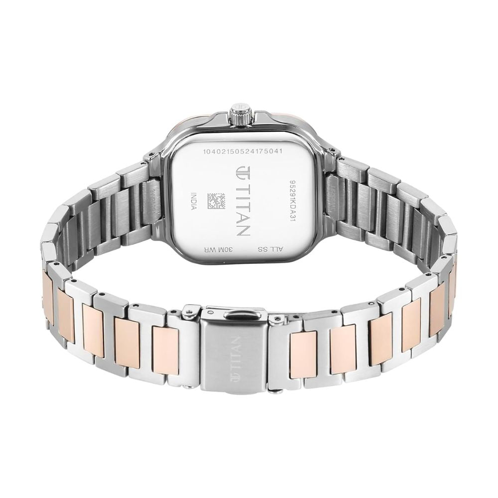 Titan Slim Square Silver Women's Watch 95291KM01