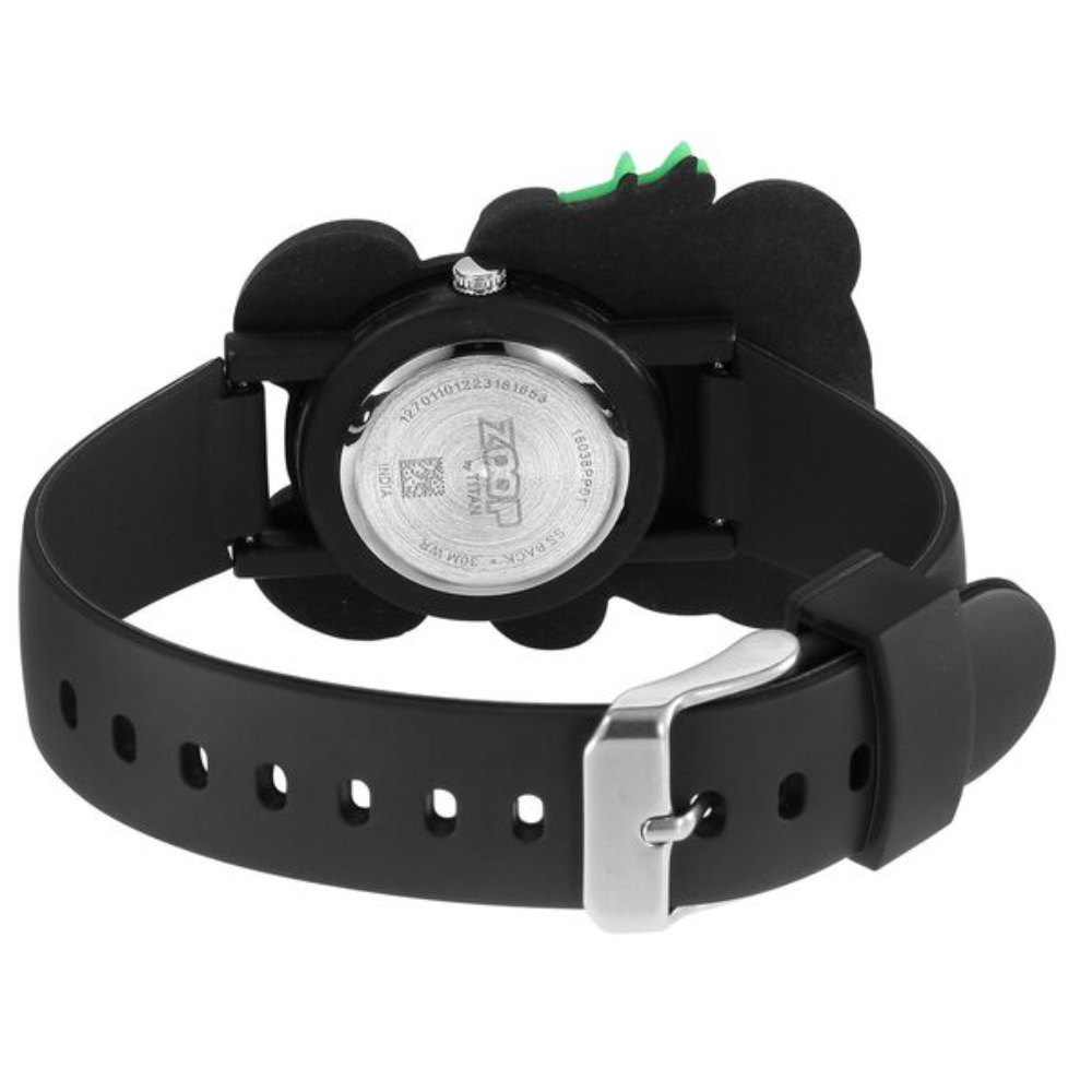 Zoop Panda Black Dial Black Strap Watch for Kids NS16038PP01