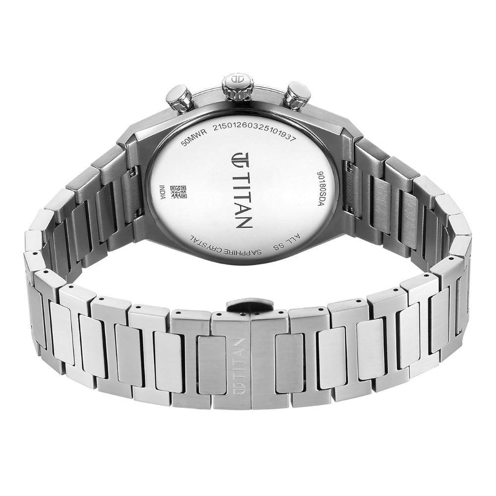 Titan Micromotors Blue Dial Men's Watch 90180SM01
