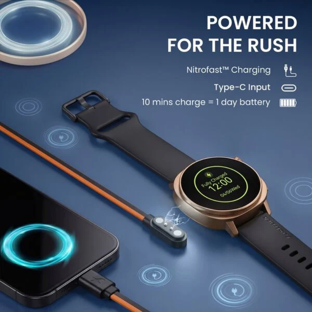 Fastrack Revoltt R3 Pro Round Dial Smartwatch Unisex 38209SP01