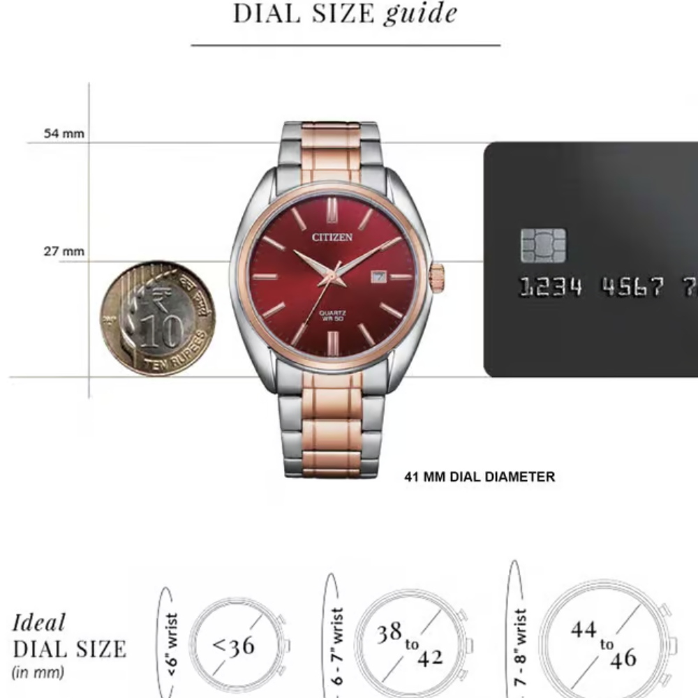 Citizen BI5104 Wine Red Dial Men's Watch BI5104-57X