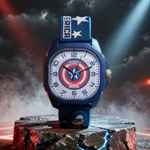 Zoop Marvel Captain America Dial Blue Strap Boys Kids Analog Watch 16045PP01