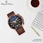 Alexandre Christie Chronograph Brown Men's Watch 9601MCLBRBA