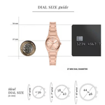 Fossil Everett Rose Gold Dial Women's Quartz Analog Stainless Steel Watch ES5491
