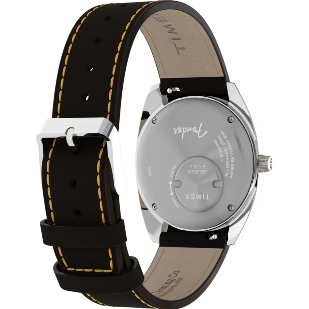 Fender x Timex Mother of Pearl Dial Leather Strap Watch TW6A14700X6