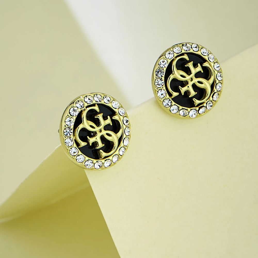 GUESS Life In 4G Gold-Plated Women's Earrings UBE02147YGBK