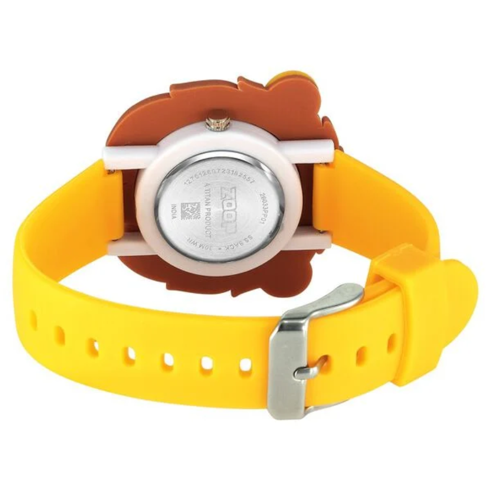 Zoop Lion Yellow Dial Yellow Strap Kids Watch 26033PP01