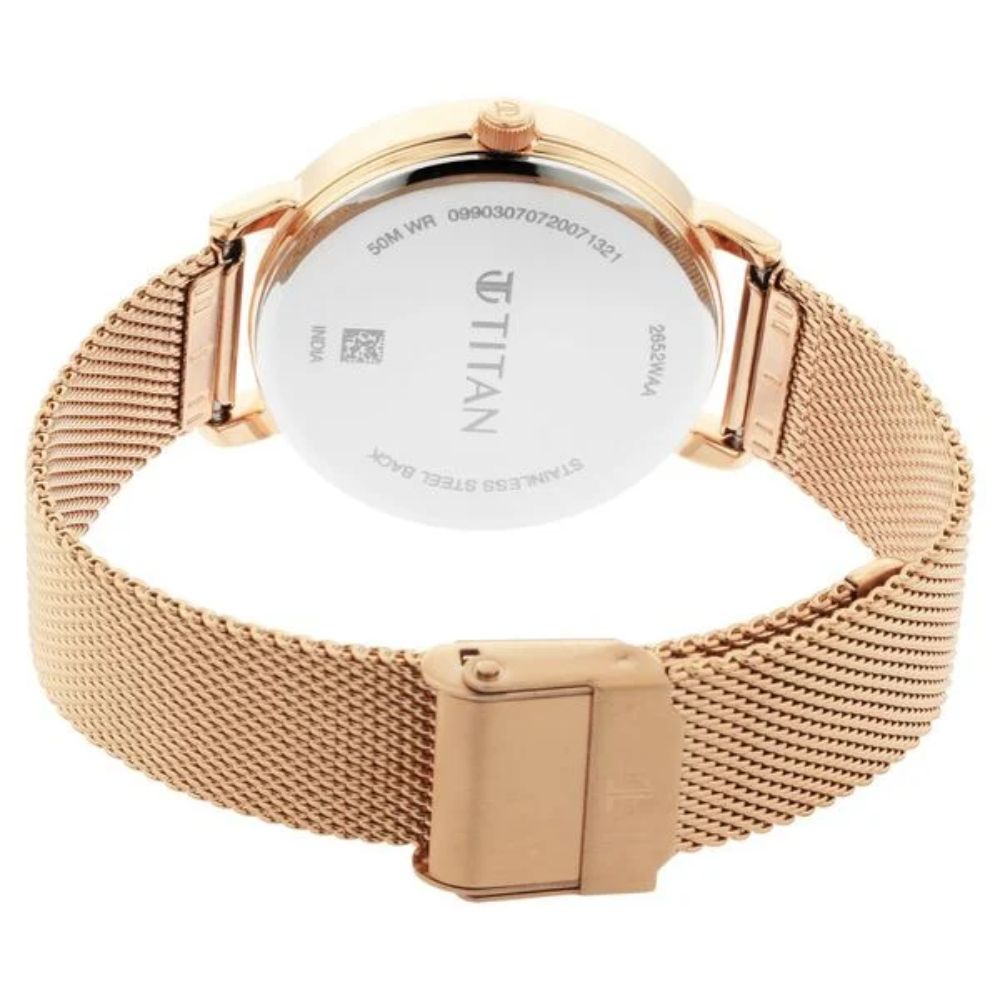 Titan Workwear Rose Gold Dial Women's Watch 2652WM01