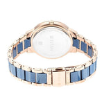 Titan Purple Ceramics Two Toned Rose Gold & Blue Women's Watch 95213KD03