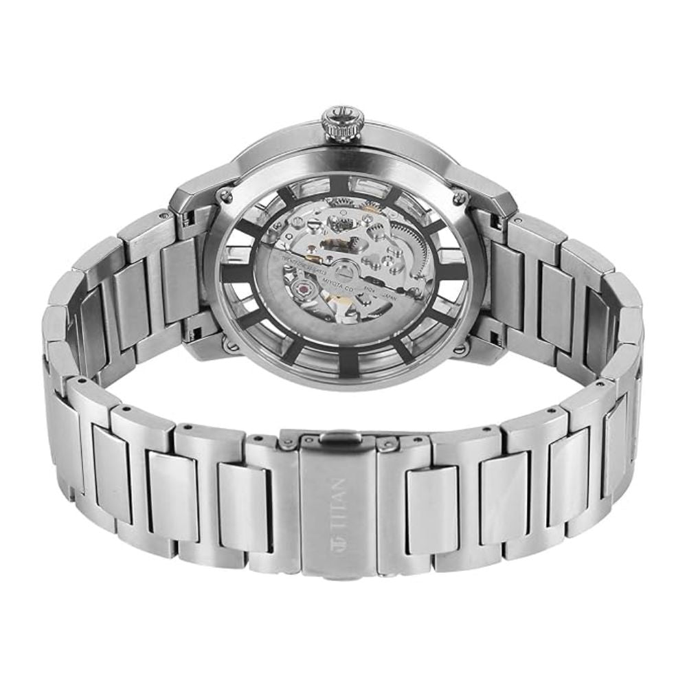 Titan See-Through Skeletal Silver Men's Watch 90220SM01