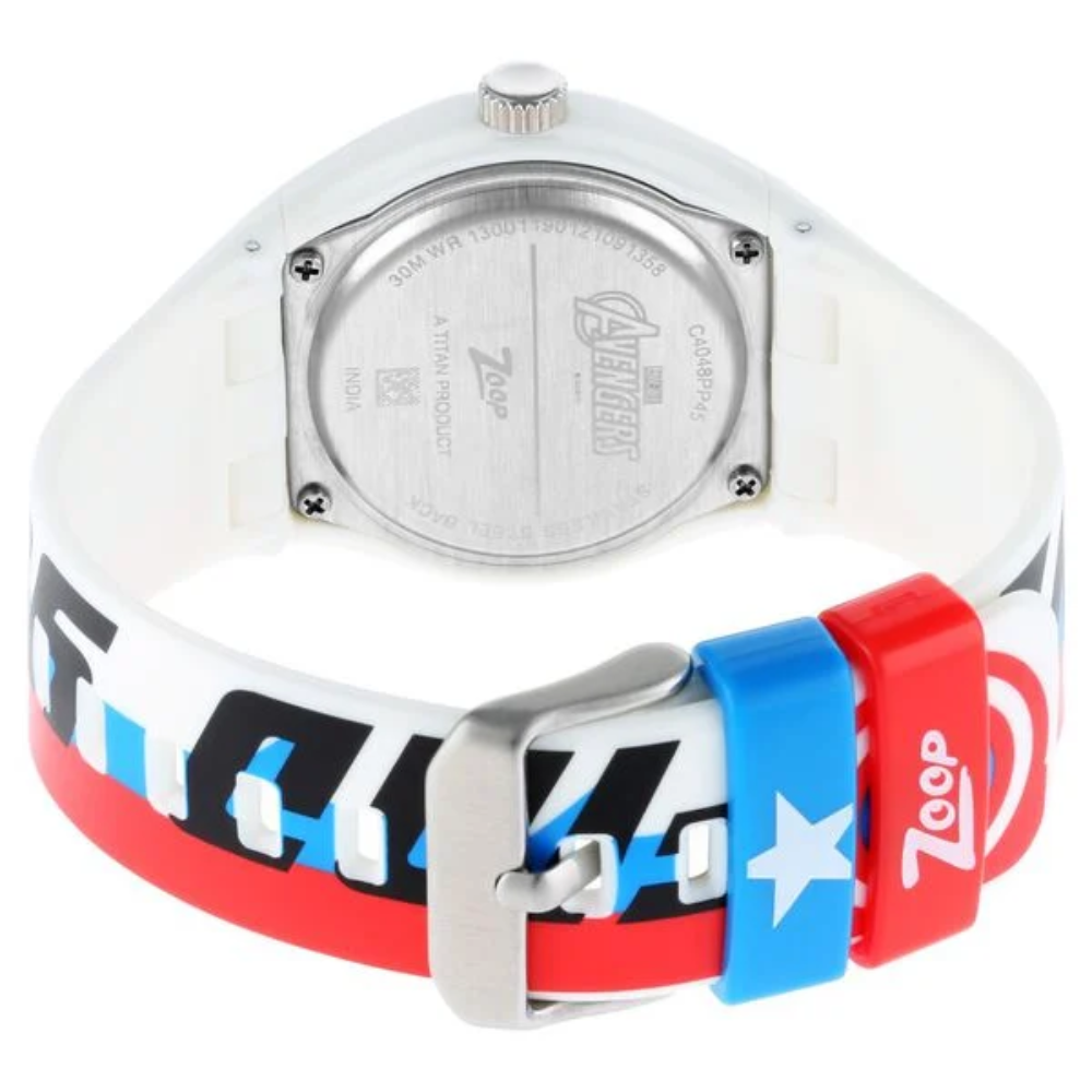 Zoop Marvel Avengers Red Dial & White Strap Boys Watch 4048PP45