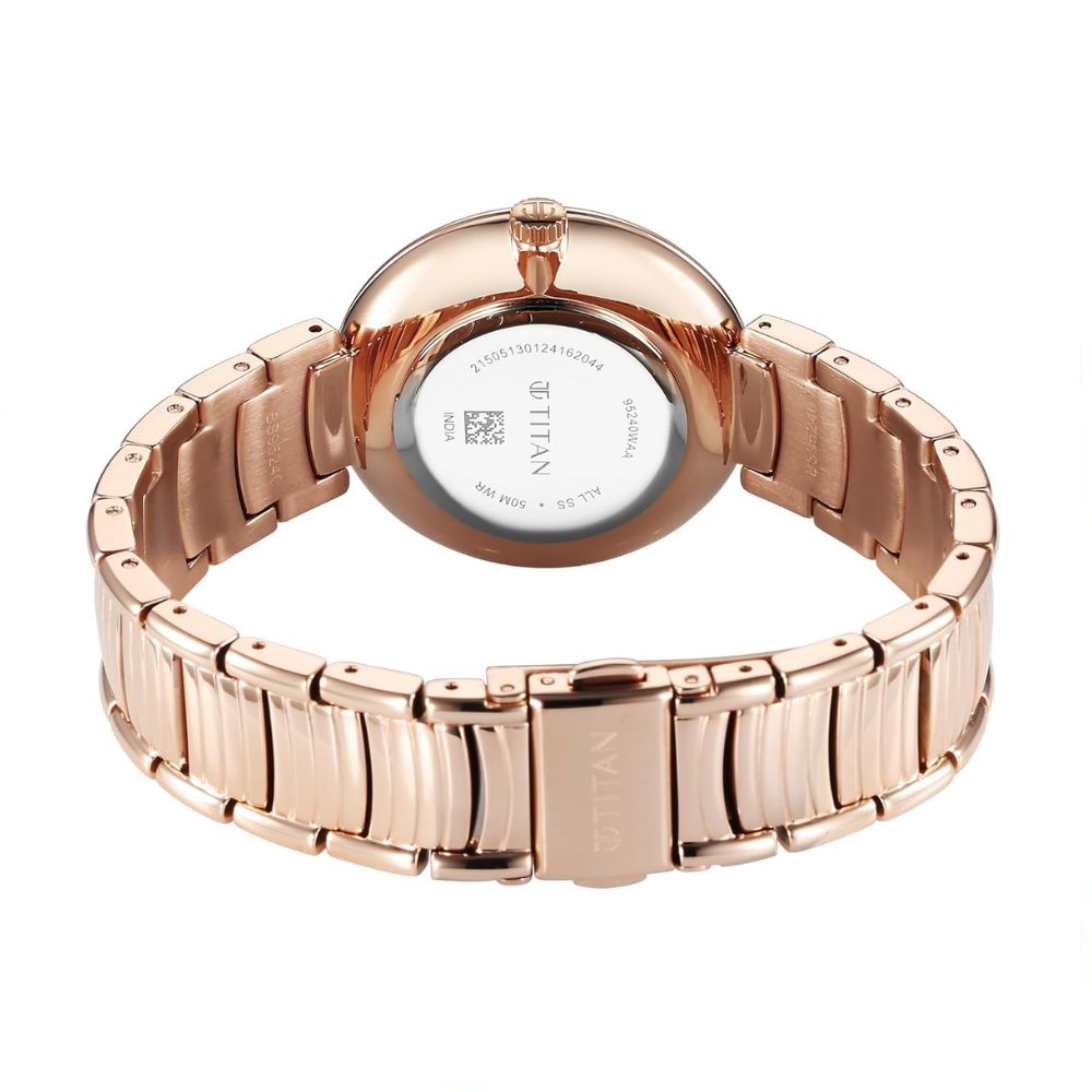 Titan Aura Rose Gold Women's Watch 95240WM01