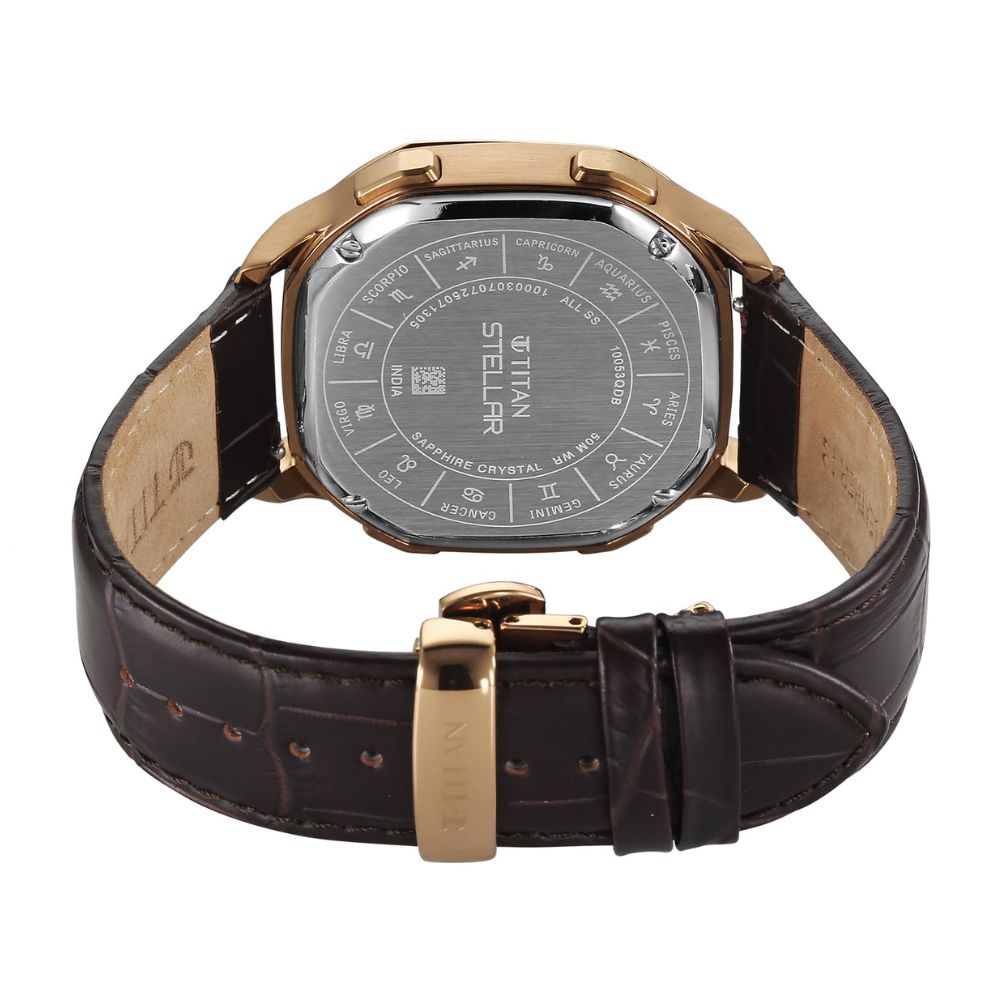 Titan Stellar Brown Men's Watch 10053QL01