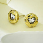 GUESS Rolling Hearts Gold-Plated Women's Earrings UBE03349YG