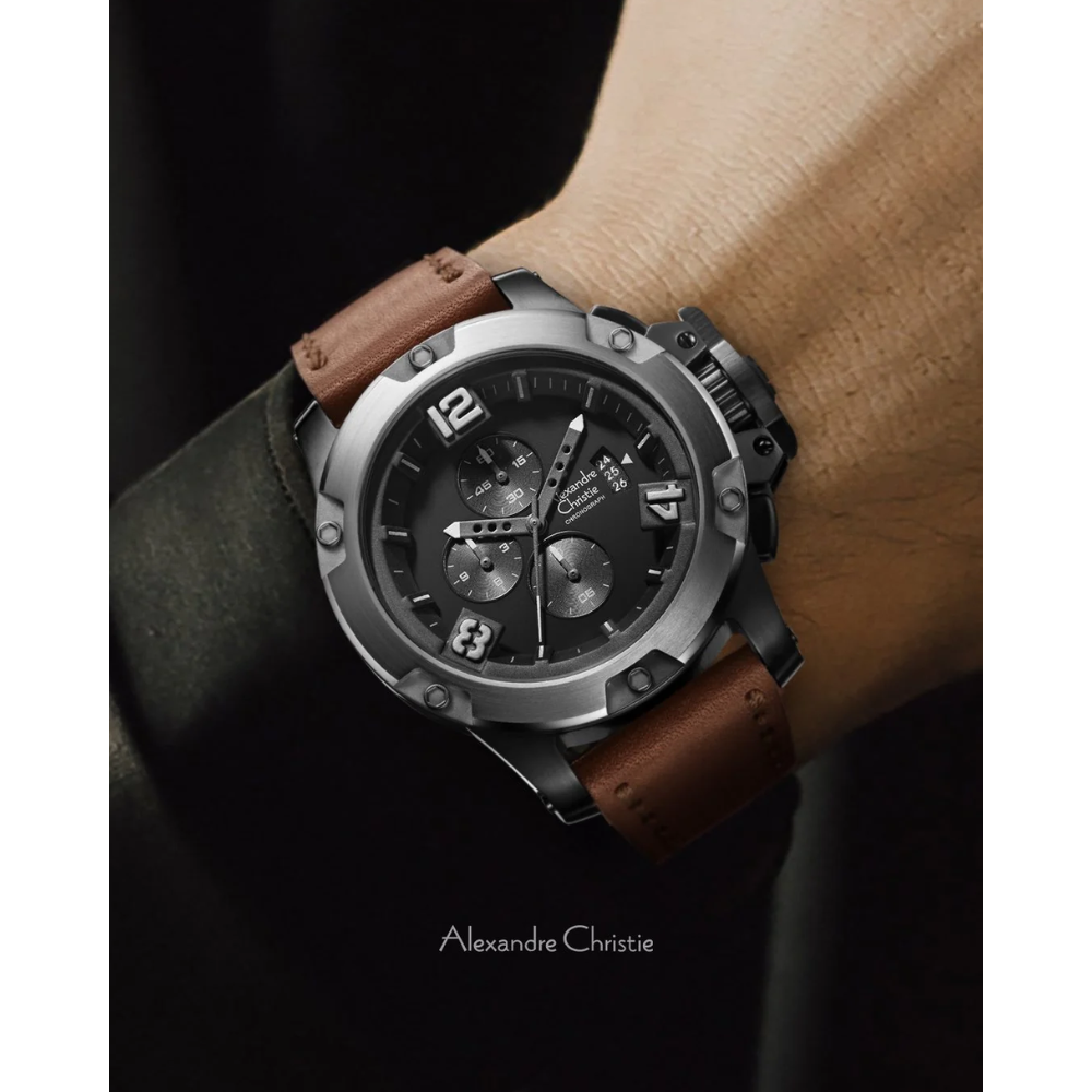 Alexandre Christie Chronograph Quartz Black Men's Watch 6295MCLEPBA