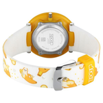 Zoop Yellow Dial White Strap Girls Kids Analog Watch 26007PP11W