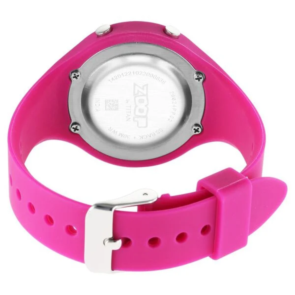 Zoop Digital Watch with Digital Dial & Pink Strap Girls Kids 26024PP02