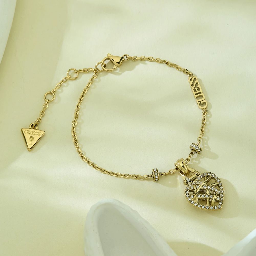 GUESS Steel Gold-Plated Women's Bracelet Jewellery UBB03100YGS
