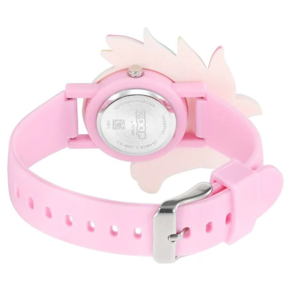 Zoop Unicorn Pink Dial Pink Strap Girls Kids Watch NS16039PP01