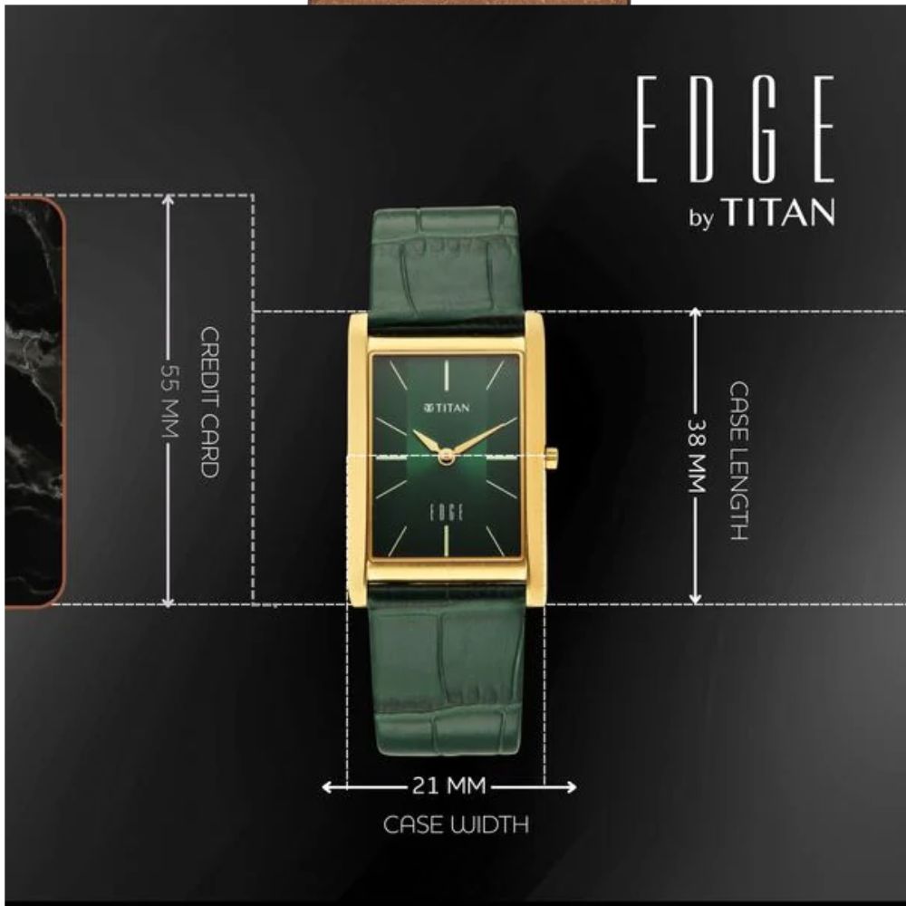Titan Edge Monture Green Men's Watch 1043YL11