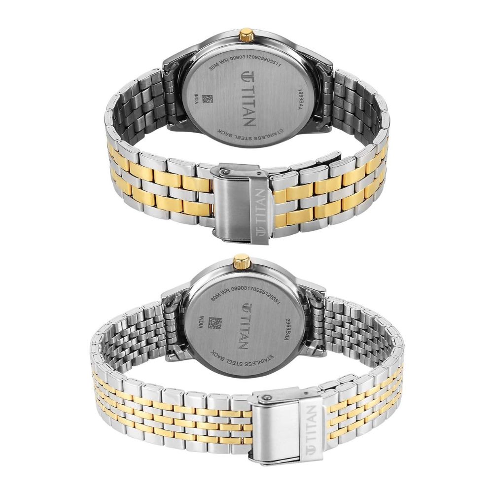 Titan Bandhan Eternal Dual Tone Couples Watch 19682968BM01