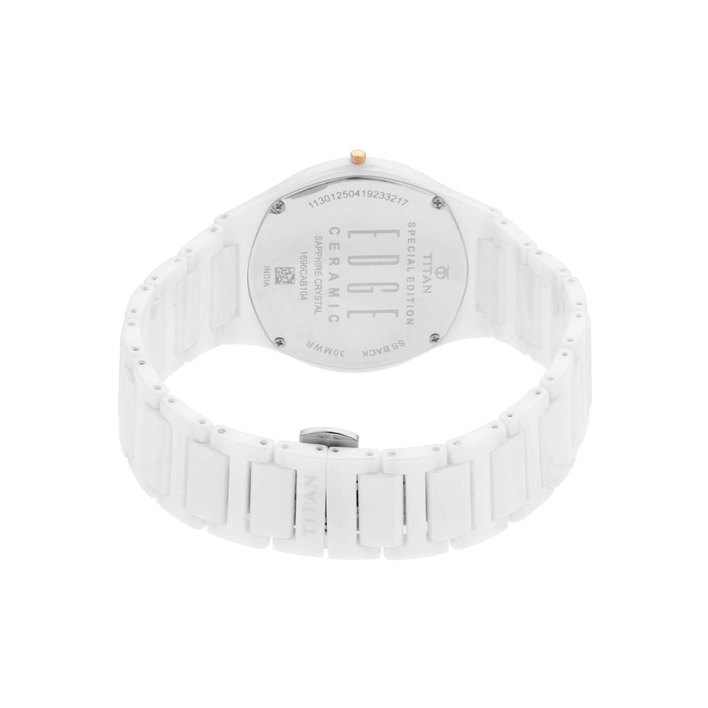 Titan Edge Ceramic White Men's Watch NT1696QC04