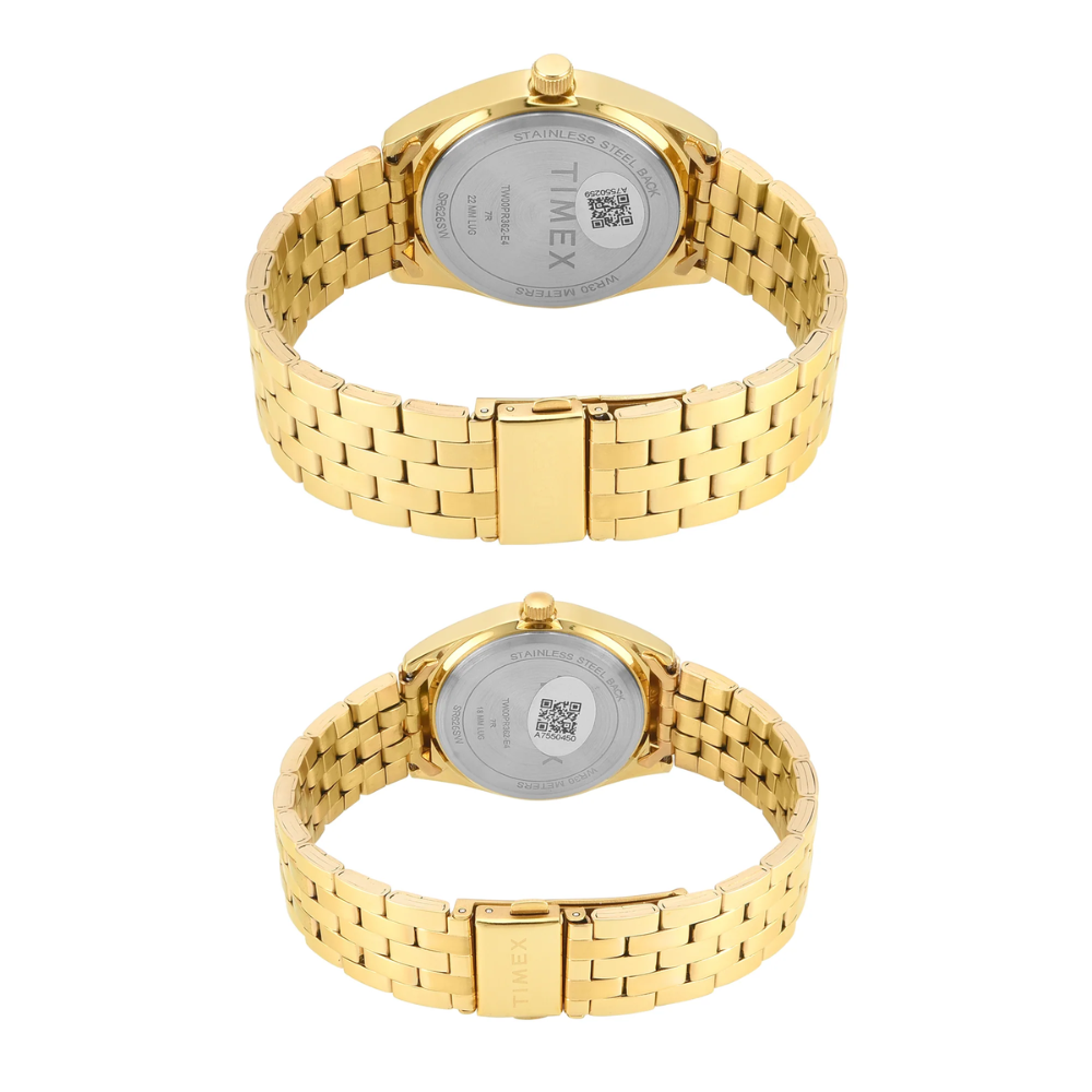 TIMEX Trendline Champagne Pair Watch TW00PR362