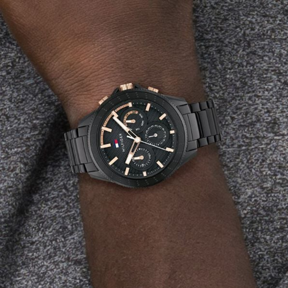 Tommy Hilfiger Multifunction Black Dial Men's Watch TH1791858