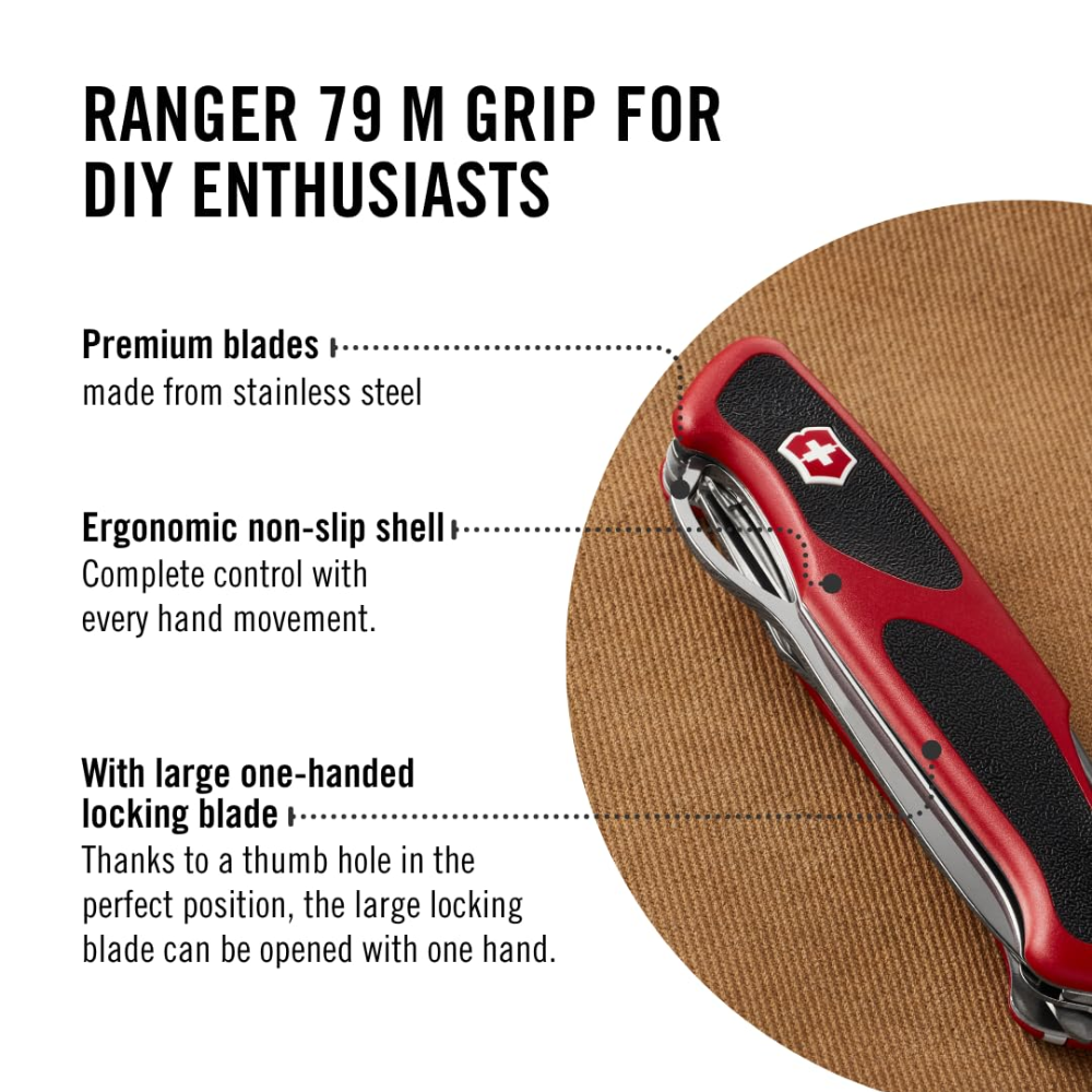 Victorinox RangerGrip 79 Red Men's Pocket Knife 0.9563.MC