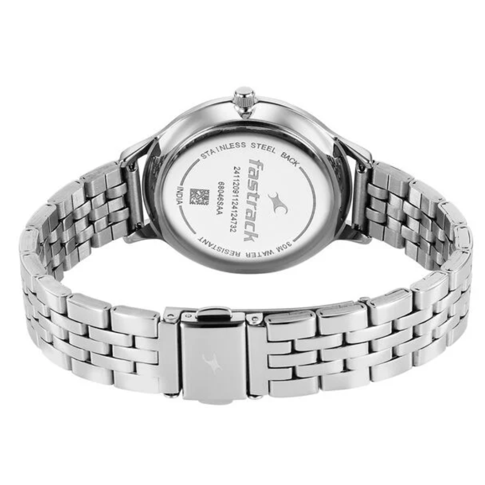 Fastrack Stunners X Special Edition Silver Women's Watch 68046SM02