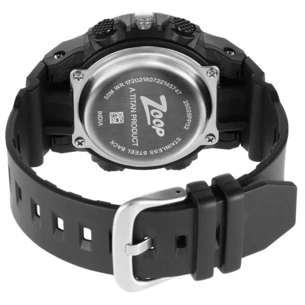 Zoop Analog Digital Black Dial Black Strap Boys Kids Watch NT26026PP02