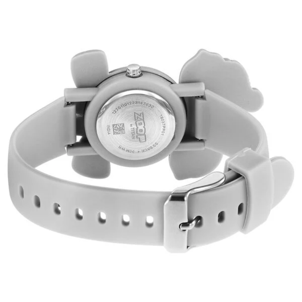 Zoop Elephant Pink Dial Grey Strap Kids Analog Watch NS16037PP01