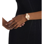 Calvin Klein Twisted Bezel Rose Gold Dial Women's Analog Watch 25100095