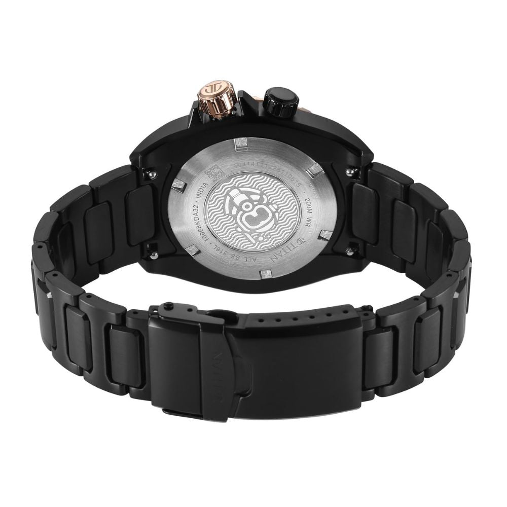 Titan Zero Hour Diver's Black Men's Watch 10068KM02