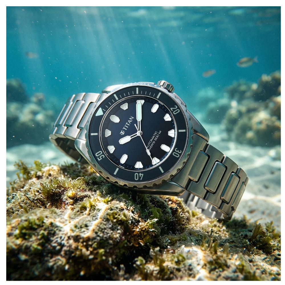 Titan Zero Hour Diver's Certified Blue Men's Watch 10071KM01