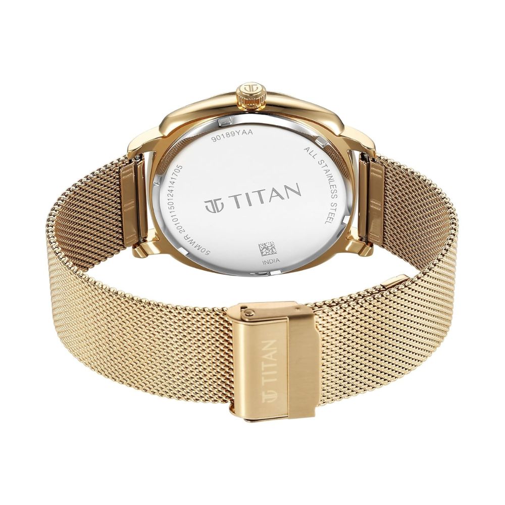 Titan Classique Suave Golden Men's Watch 90189YM02