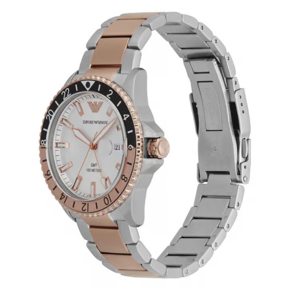 Emporio Armani World Explorer Men's Quartz White Dial Analog Watch AR11591