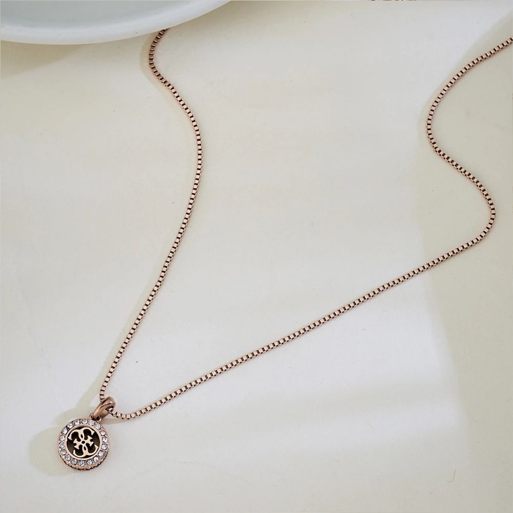 GUESS 4G Crush Gold-Plated Women's Necklace UBN04162RG