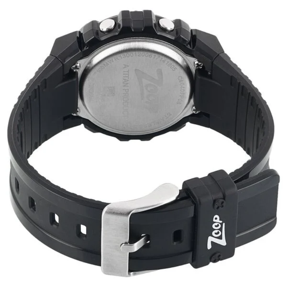 Zoop Black Digital Dial Black Strap Boys Kids Digital Watch 4040PP06