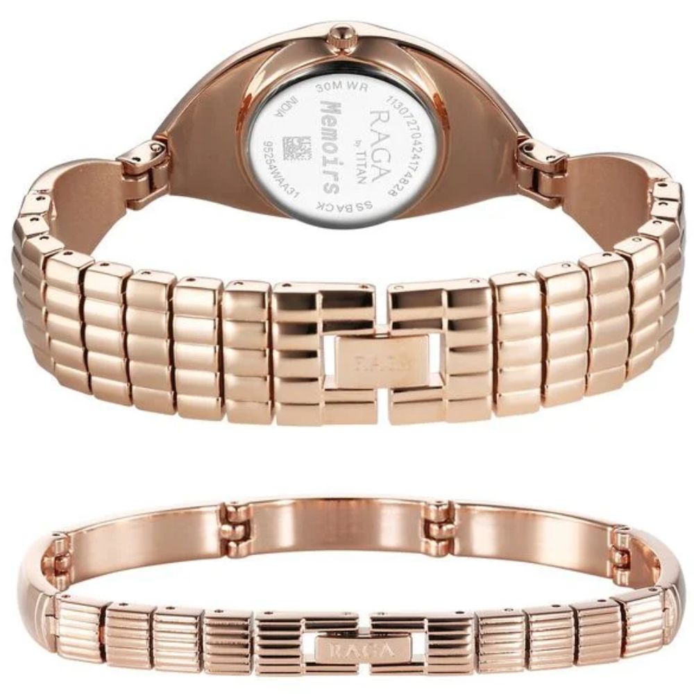 Titan Raga Memoirs Rose Gold Women's Watch 95254WM01