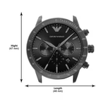 Emporio Armani Mario Black Dial Chronograph Men's Watch AR11242