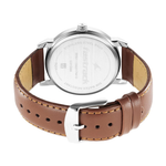 Fastrack Stunners Silver Dial Brown Leather Strap Men's Watch 3291SL02