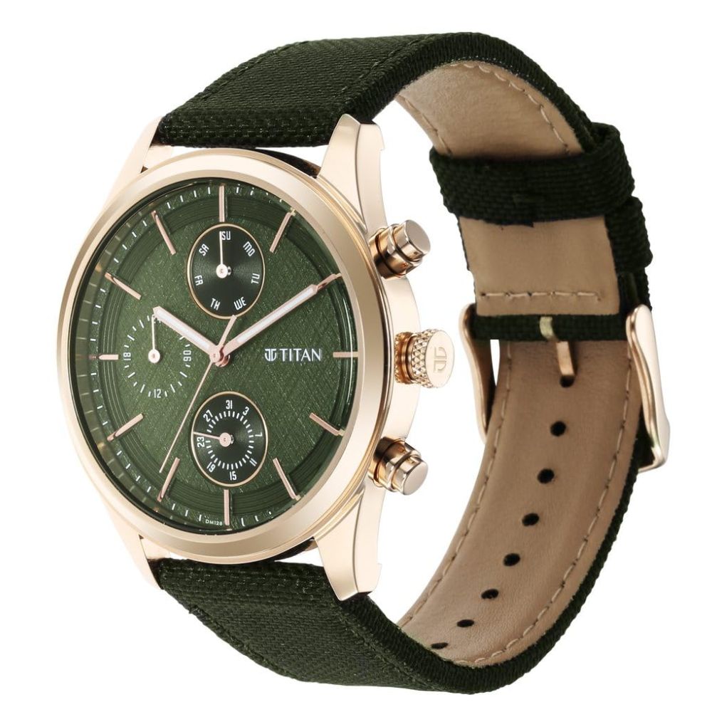 Titan Neo Splash Green Dial Men's Watch NS1805WP01