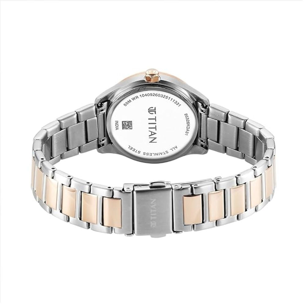 Titan Glamour Silver Women's Watch 95326KM01