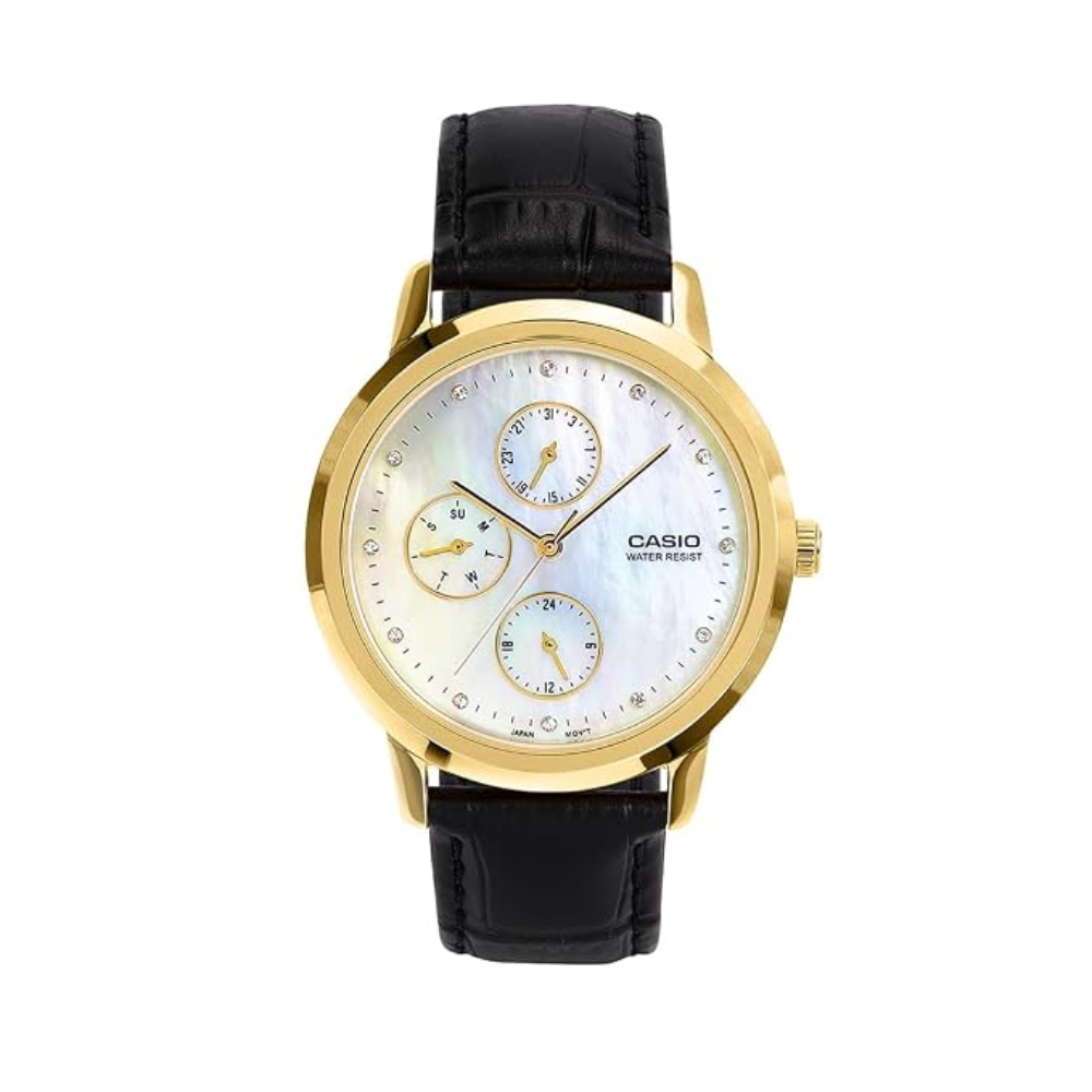Casio Ladies White Dial Watch LTP-SN6KGSL-7A (A2495)