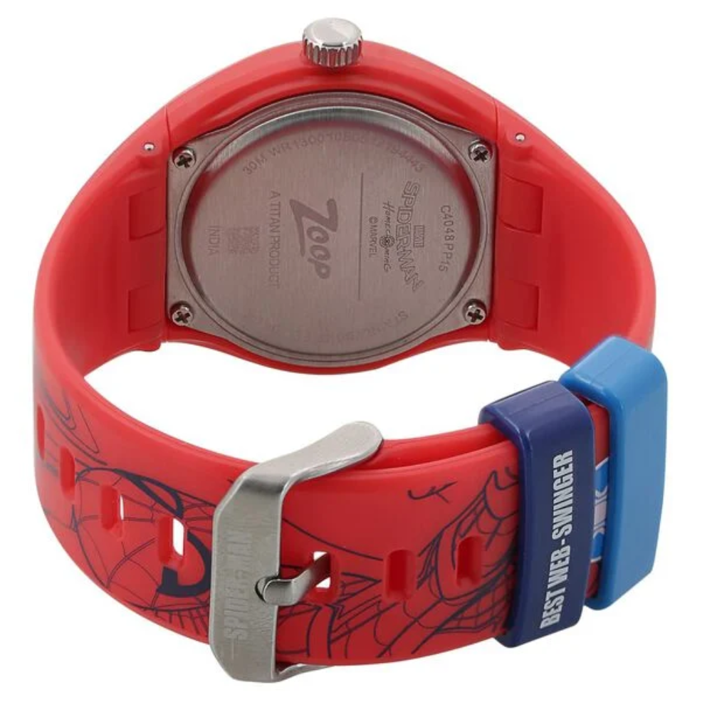 Zoop Marvel Spiderman Red Dial Red Strap Boys Kids Analog Watch C4048PP15