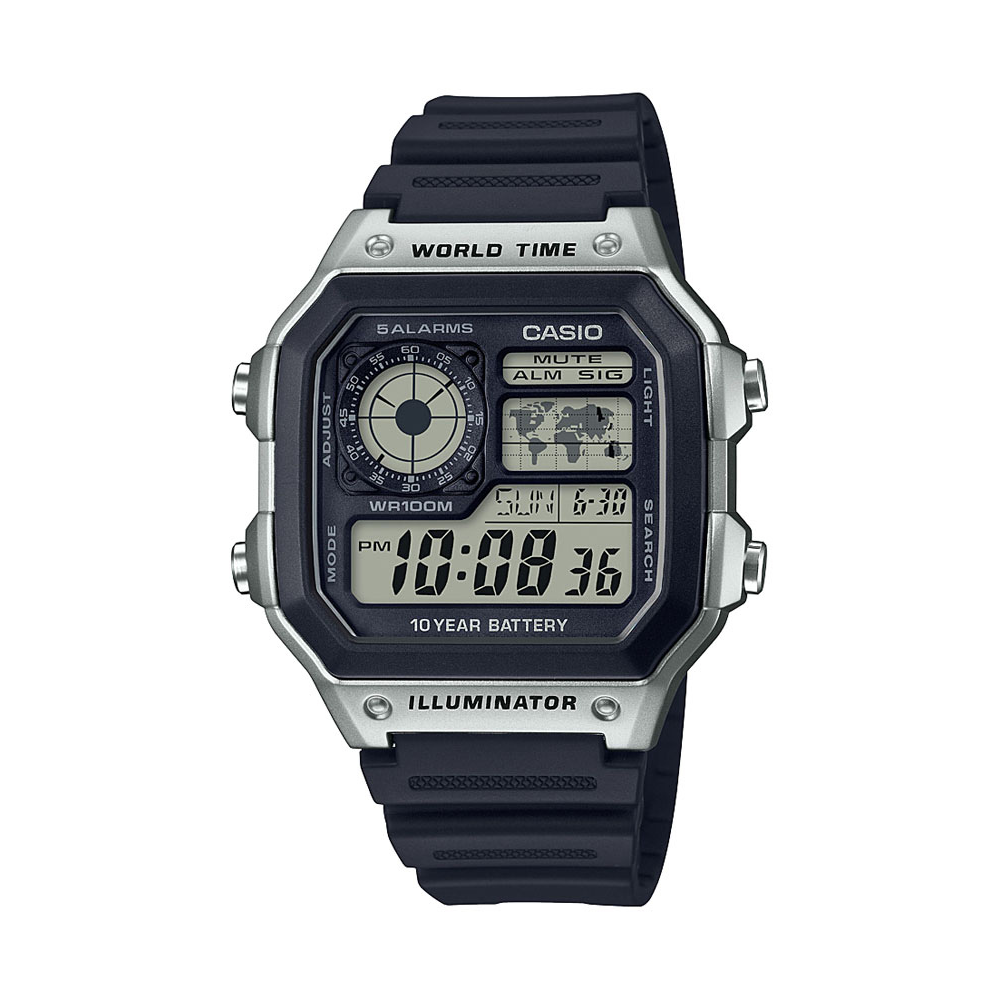 Casio Black Resin Strap Men's Watch AE-1200WH-1A, AE-1200WH-1BV, AE-1200WH-1CV | 10365960