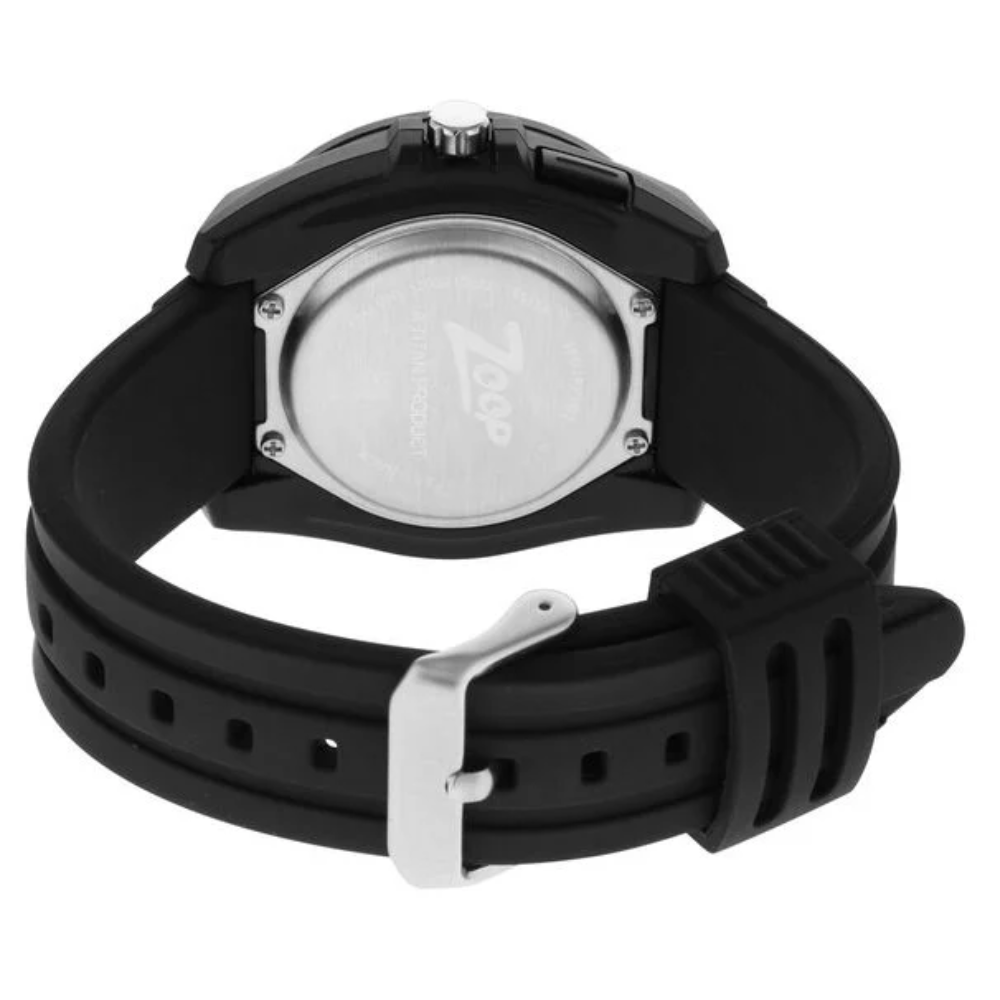 Zoop Black Dial Black Strap Boys Kids Analog Watch 16016PP02